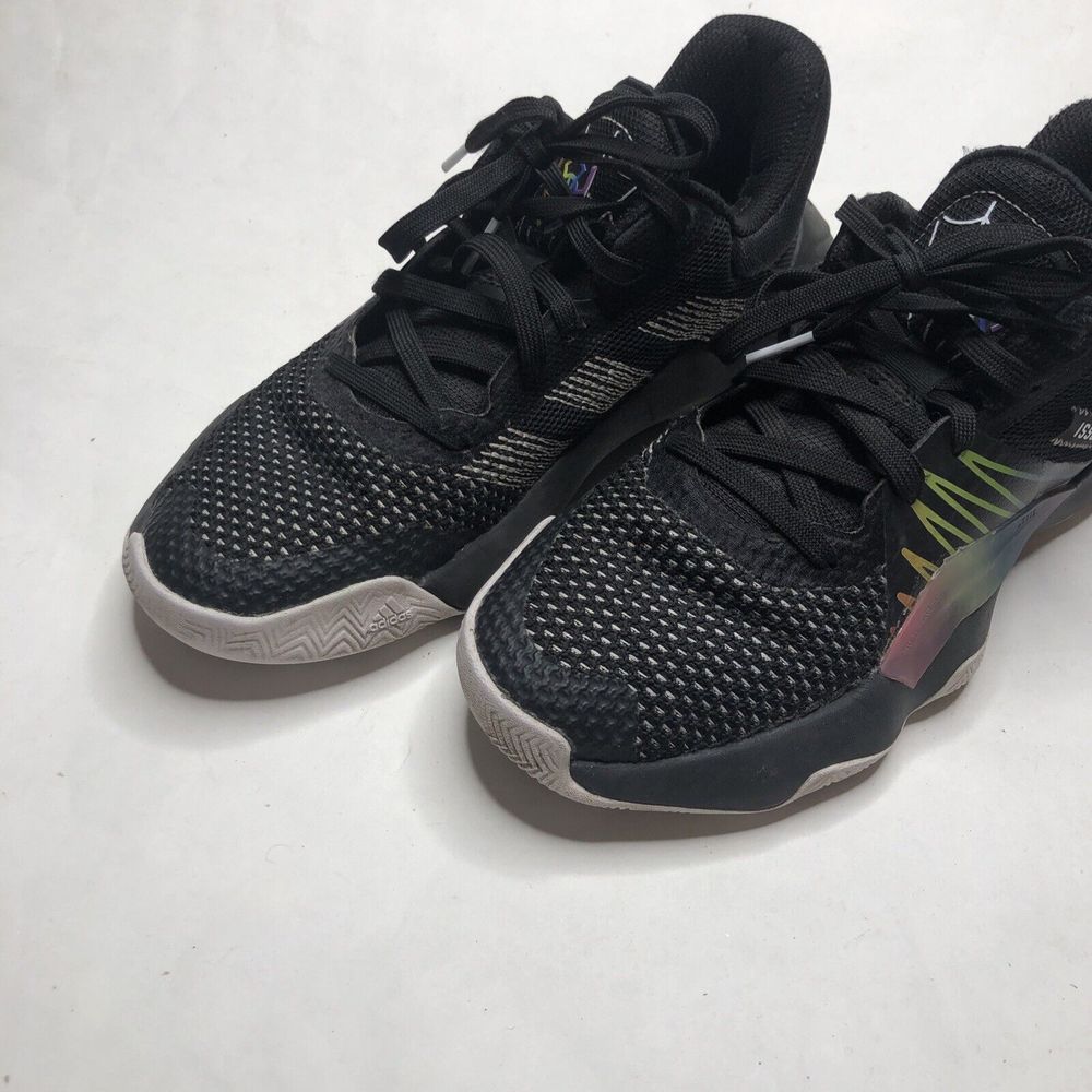 Adidas Mens Don Issue 1 EG6566 Black Basketball Shoes Sneakers Size 5.5 - Picture 2 of 10